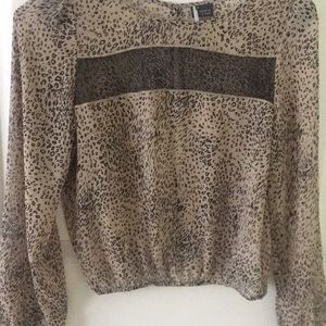 Cheetah print blouse